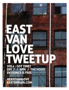 EastVanLove Tweetup Poster